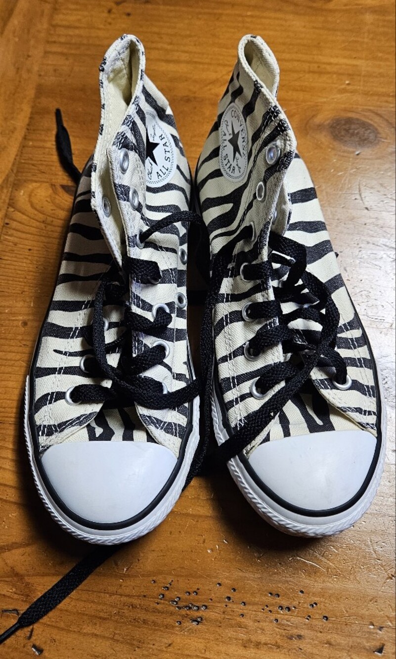 Converse Kids Zebra-Print Canvas Sneakers - Black & White